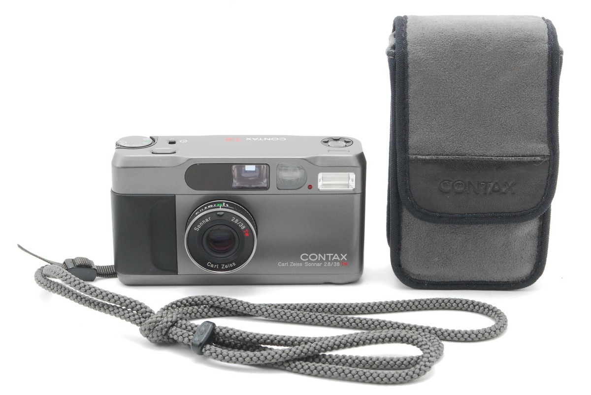 Top MINT /Case] Contax T2 Titan Black Point & Shoot 35mm