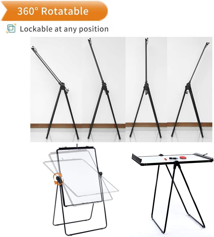 VIZPRO DoubleSided UStand Whiteboard, Portable Dry Erase