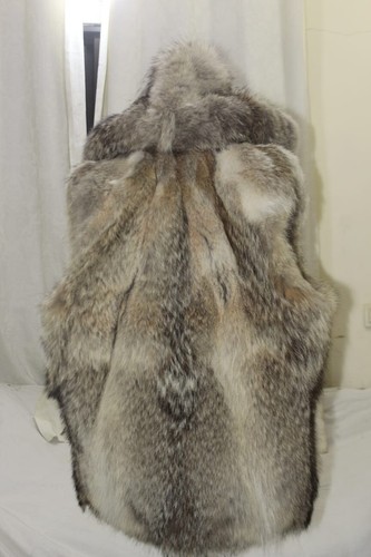 Men's 100% Real Coyote Fur Vest hooded All sizes Pre Sale - Picture 7 of 11