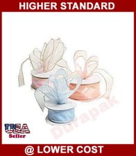 1-1/2" 10YD Organza Ribbon w/ Wire Edge All Color:Red Yellow Gold Royal Blue