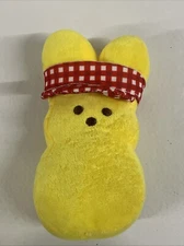 6” Easter Peeps Bunny Yellow Plush Toy with Visor Marshmallow Lemonade Stand