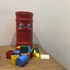 Vintage Mothercare Red Letter Post Box Shape Sorter Sorting Childs Toy 60’s-70’s