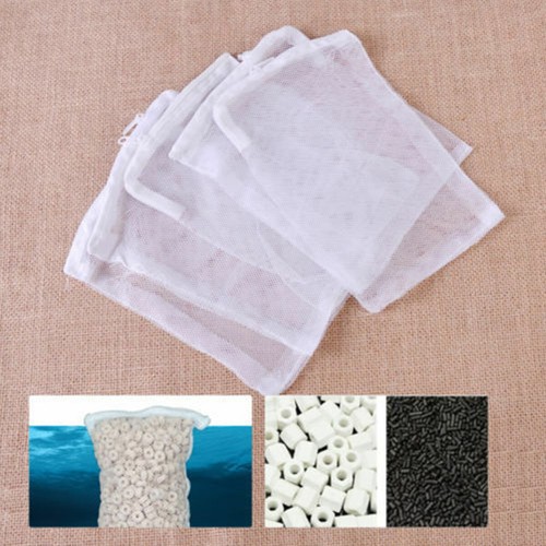 5/10x Aquarium Filter Bag Fish Tank Bio Ball Media Mesh Storage Bag with Zipper eBay