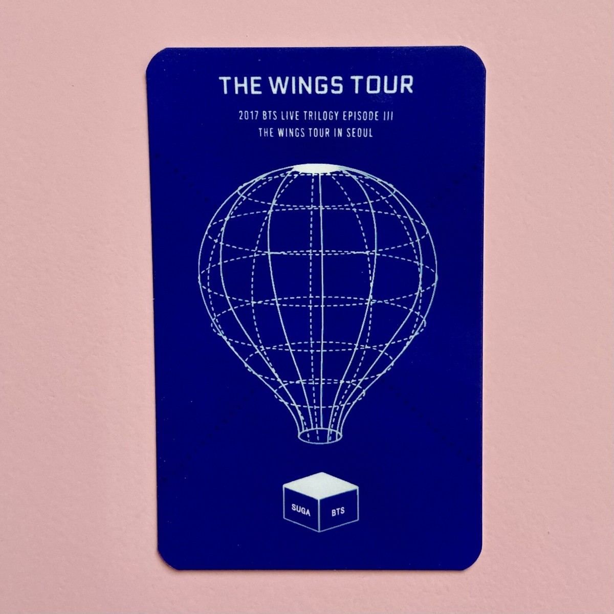BTS THE WINGS TOUR DVD SUGA ユンギ　トレカ Unofficial BTS SUGA Wings Tour 2017 DVD photocard. Yoongi Bangtan