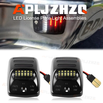 Red Tube White LED License Plate Light Lamp For 05-15 Toyota Tacoma 00-13 Tundra