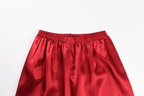 Damen Sexy Satin 2-teiliges Set Pyjama Damen Seide Langarm Nachtwäsche Nachtwäsche - Bild 23 von 27