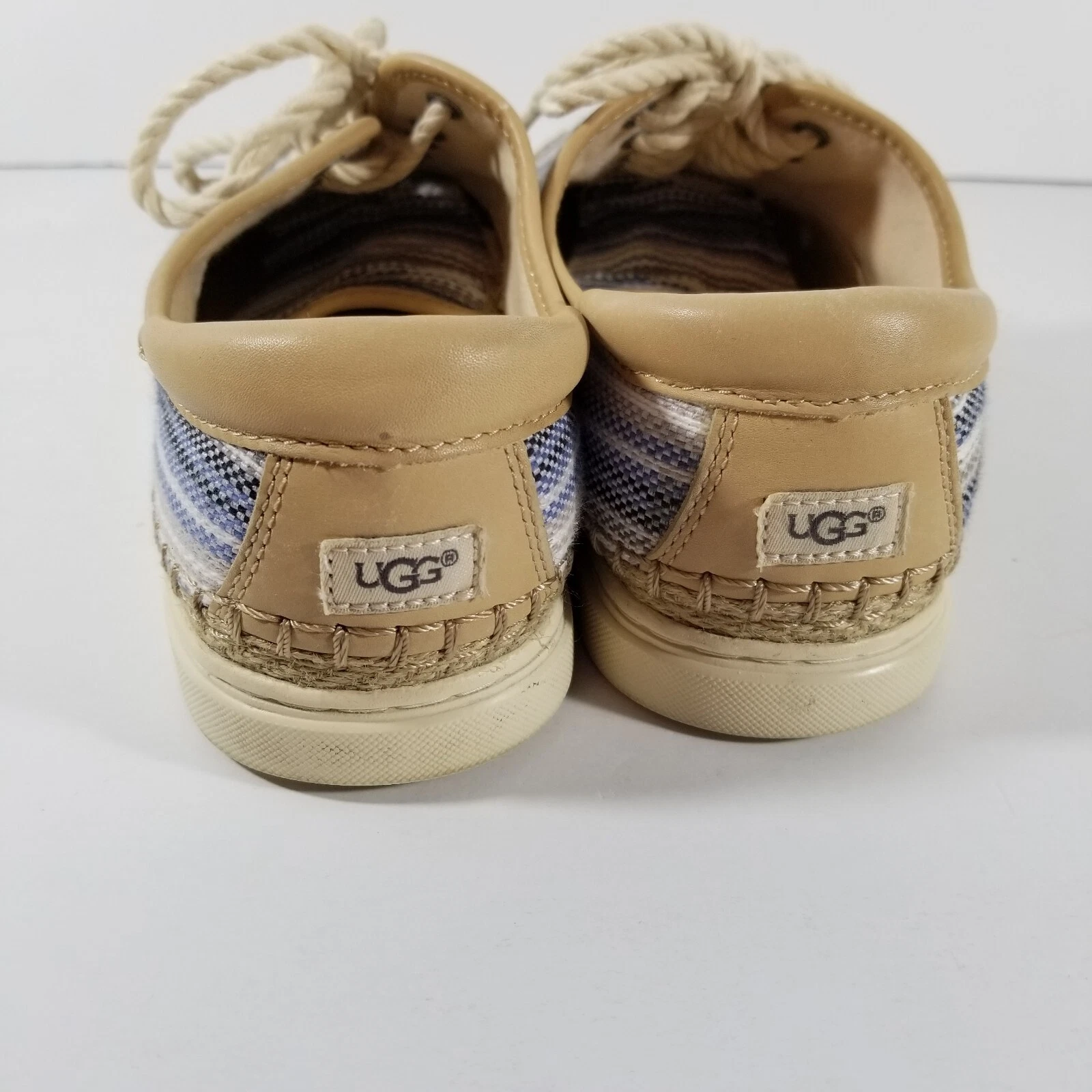 Sneakers UGG Eyan donna 10 espadrillas cotone blu grigio bianco stringate