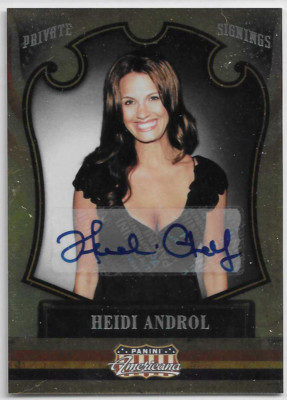 HEIDI ANDROL 2011 PANINI AMERICANA PRIVATE SIGNINGS AUTO SP /59 NHL MG