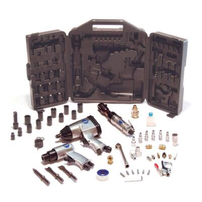 50-Piece Air Compressor Tool Kit with Carry Case Blow Gun Impact