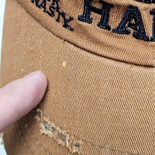 Duck Dynasty Happy Hat Camo Distressed Cap Spell Out Cotton A&E Phil Robertson - Picture 2 of 8
