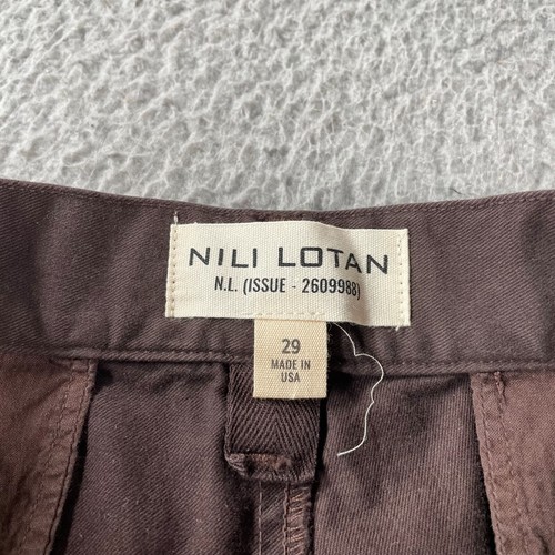 Nili Lotan Paris Pants Mens Size 29 Brown Trousers Comfort Made In USA - Picture 7 of 16
