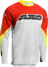 AXO Prisma White/Red/Yellow MX Off-Road Motocross Jersey Men's Sizes MD and LG