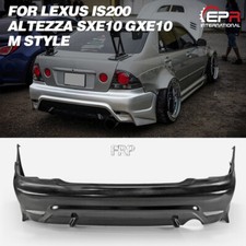 For 98-05 Is200 Altezza Sxe10 Gxe10 M Style Fiberglass Rear Bumper Body Kit