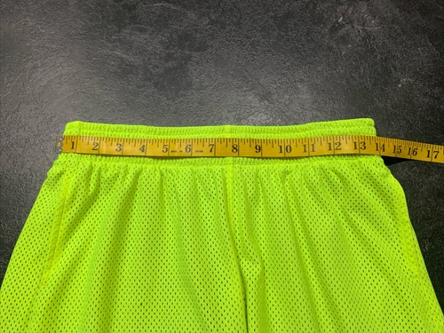 Under Armour Youth Large YXL Shorts Yellow Neon Adjustable Waist Vented - Picture 9 of 12