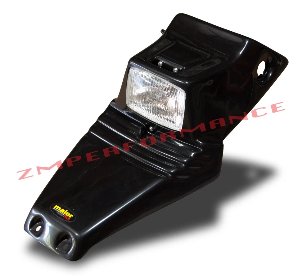 NEW SUZUKI LT80 KAWASAKI KFX80 BLACK PLASTIC HEADLIGHT HOOD - Bild 1 von 1