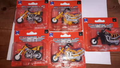 2005 New Ray Power Up Bikes Motorräder in OVP 5 Stück