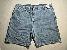 Wrangler Carpenter Shorts Mens 48 Blue Denim Cotton Hammer Loop Pocketed.