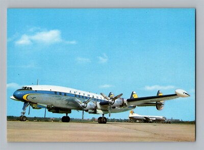 Aviation Postcard Lufthansa German Airlines Lockheed L-1049G Constellation BE6