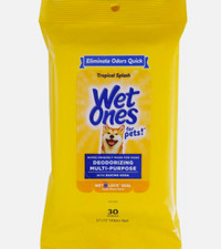 Dog Cleaning Wipes Wet Ones Deodorizing Multi Purpose 30 Ct