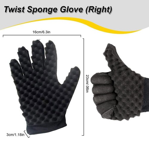 Barber Brush Coil Curly Hair Afro Braid Wave Magical Sponge Glove Styling Tool - Picture 2 of 10