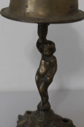 Antique Service Bell Cherub Hotel Counter Reception Bell Brass 10" - Picture 2 of 9