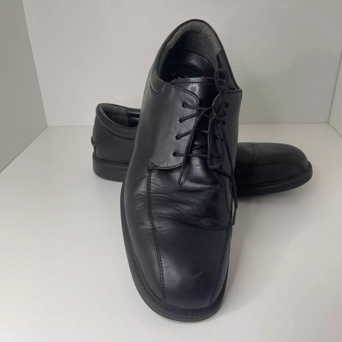 Nunn Bush Comfort Gel Memory Foam Men Size 12 Black Oxford Shoes