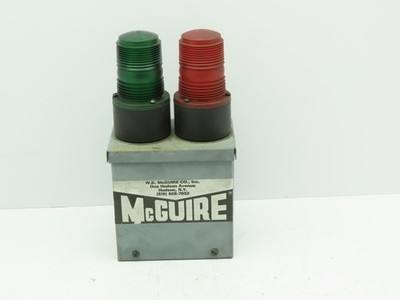 McGuire Dock Controller Indicator Light Box RED/GREEN START/STOP 110V 6x6x4''
