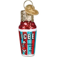Old World Christmas Blown Glass Mini Ornament for Christmas Tree, Icee