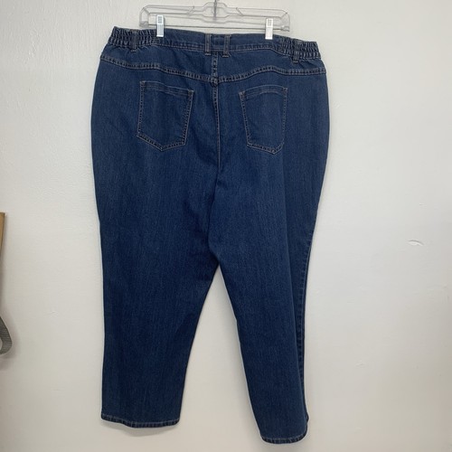Catherines Right Fit Curvy Jeans Woman 20WP Blue Straight Stretch Classic Work - Picture 3 of 9