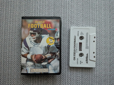 On-Field Football Activision Commodore 64 Spiel Top Zustand C64 Cassette Tape