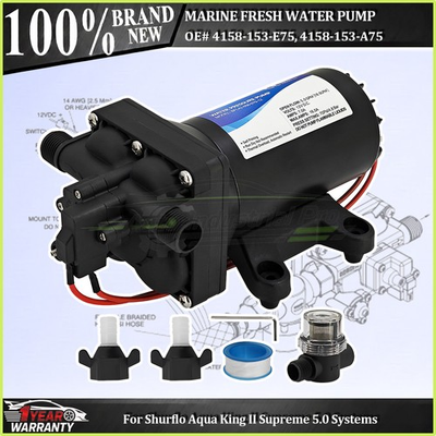 #ad Water Pump 12V 5.0GPM 55PSI 4158 153 E75 For Shurflo Aqua King II Supreme 5.0 $249.00