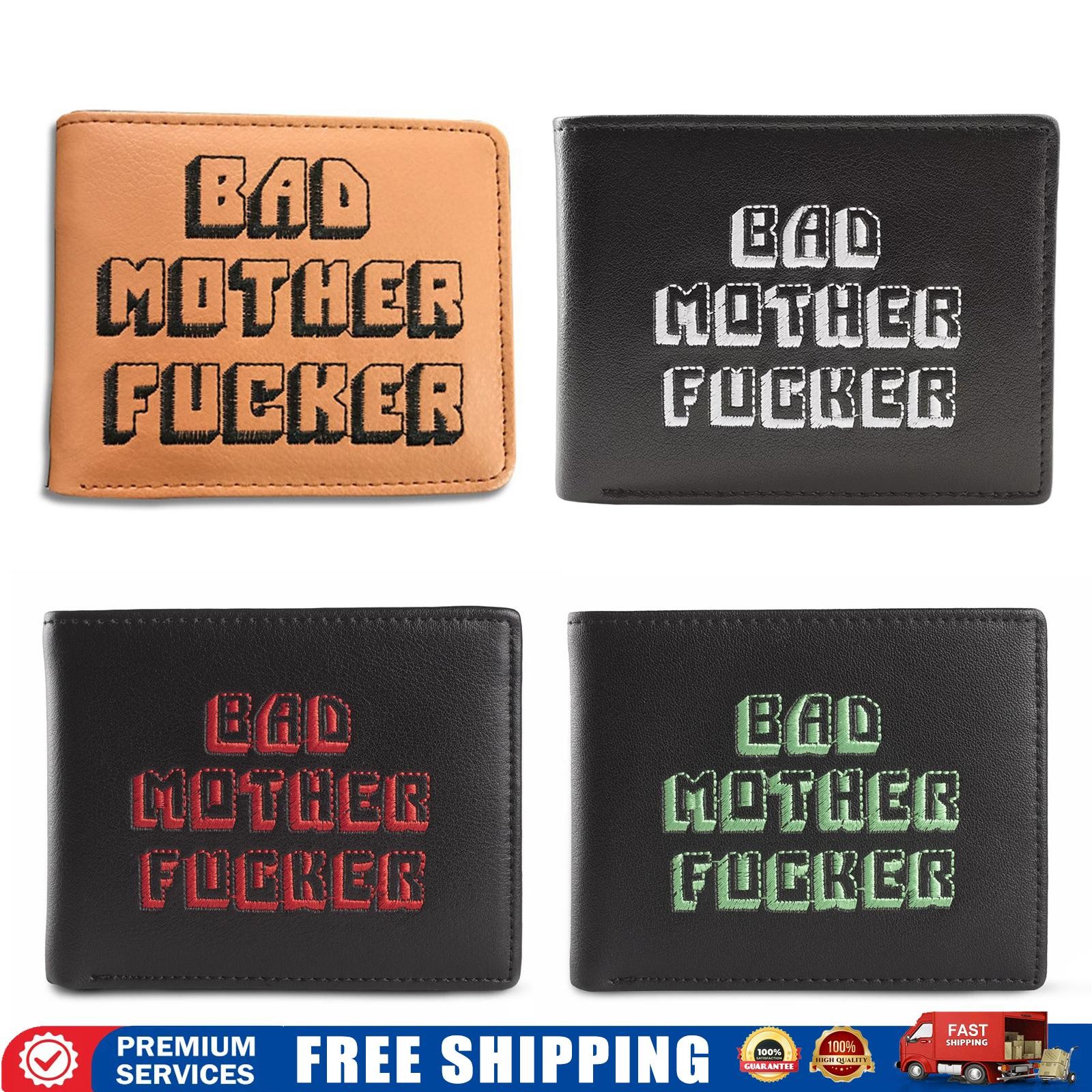 Premium Embroidered Bad Mother Fu***er Leather Wallet As in Pulp Fiction