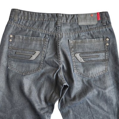 Ecko 72 Unltd Slim Straight Jeans Men s 36X32 Gray Embroidered Pockets Y2K Goth