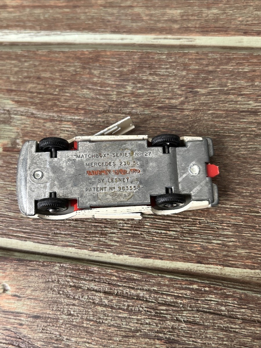 Vintage Matchbox Lesney No. 27 Mercedes 230 SL Made In England