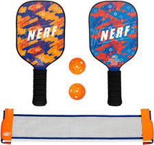 Pickleball Set Mini Tabletop Pickleball Game - Retractable Net u NERF Tabletop