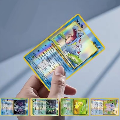 Pokemon Theme Credit Card Holo Cover - Custom Chip Sticker