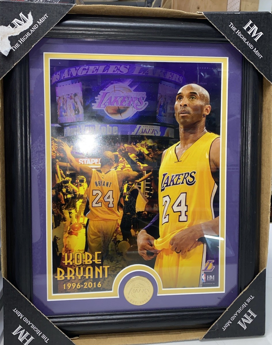 Kobe Bryant Limited Edition Highland Mint Gold Coin Plaque 1996
