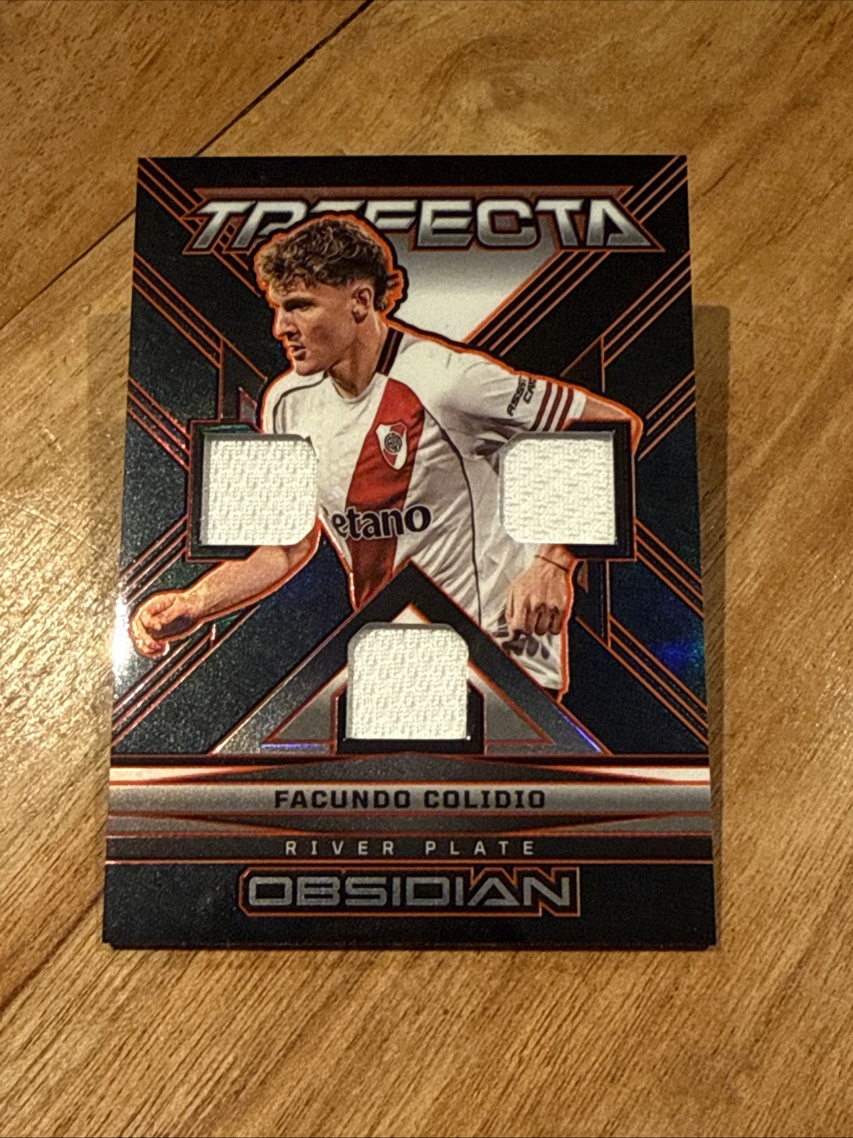 2025-26 Obsidian Facundo Colidio Trifecta Triple Jersey Relic Orange /150 #TM-FC