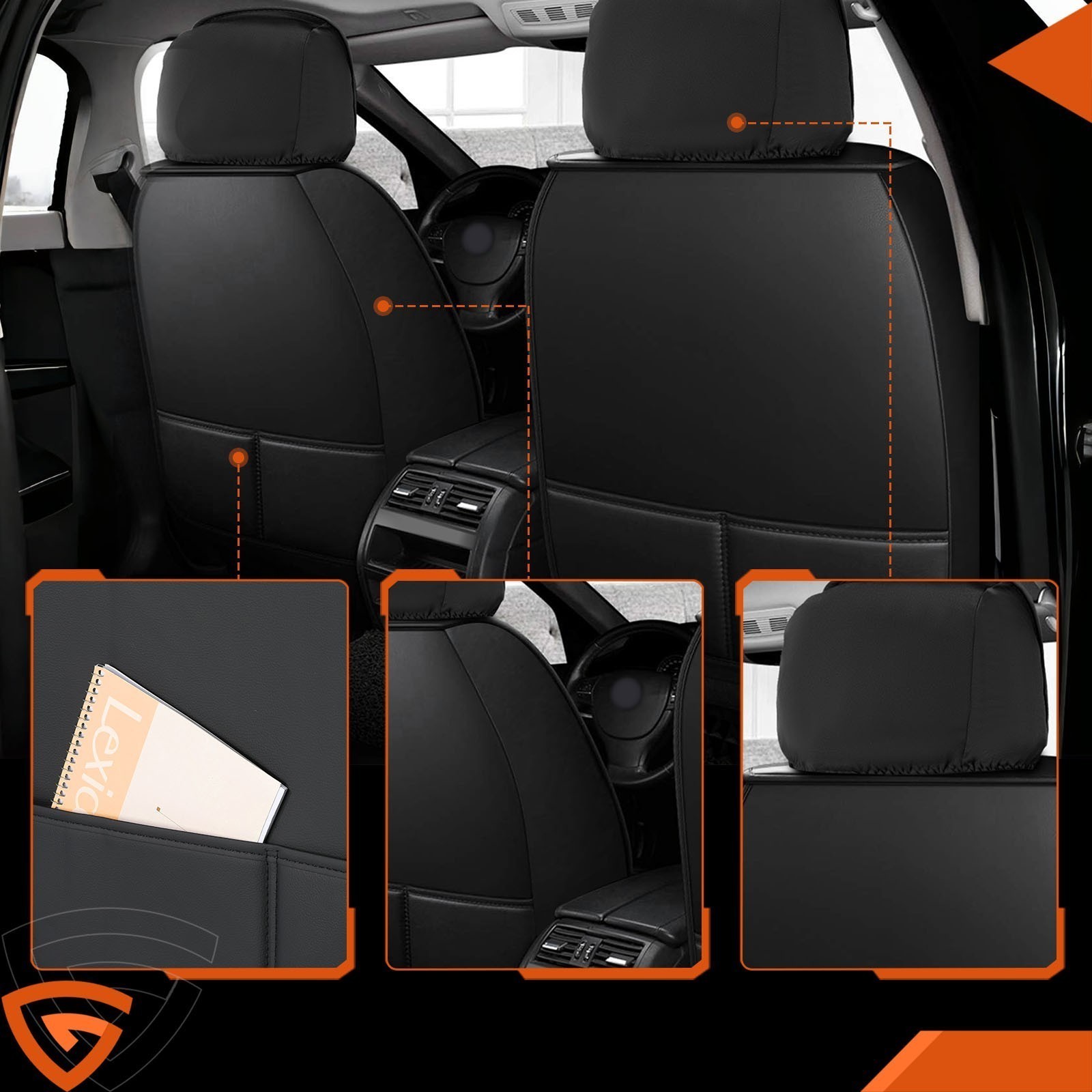 Leather Car Seat Covers For Dodge Ram 2500 5-Seats 5-Seats Leather Front Rear