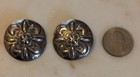 Vintage Sterling Silver 11.90 G Clip On Earrings Floral Design — photo 7