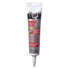 Dap Acrylic Latex Sealant, 6 oz, Tube, Clear, Acrylic Latex Base, Kwik Seal