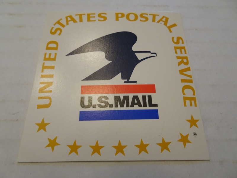 USPS U.S. Mail Standing Eagle Cardboard Sign - 3 inches x 3 inches