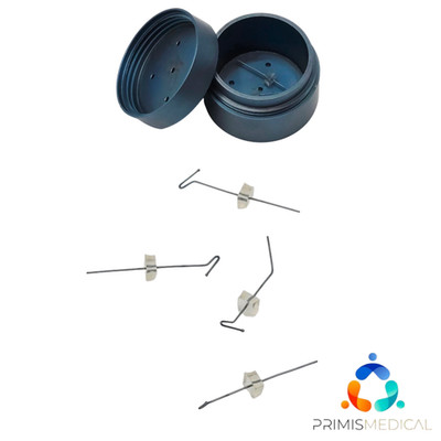 D&K 6-153 Sterilizing Case w/ 4 Mackool Cataract Support Hooks