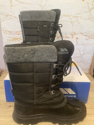 Trespass Strachan Youth Boys Lace-Up Snow Boots, Waterproof, Size 6
