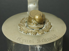 Alter J&auml;ger Tschakko Sachsen Pickelhaube Reservistenkrug Krug Bierkrug J&auml;gerkrug