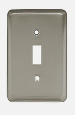 Brushed Satin Nickel Single Toggle Switch Switchplate Cover Lot Of 7