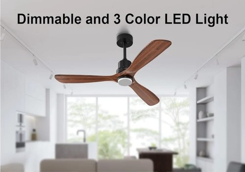 Obabala 52" Ceiling Fans with Light Remote Control Outdoor Wood Ceiling Fans ... - Picture 2 of 9