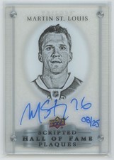 2020-21 Upper Deck Scripted hall of fame plaques 08/25 Martin St. Louis Auto
