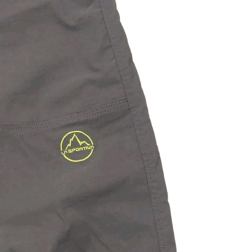 PANTALONES DE SENDERISMO DE ESCALADA LA SPORTIVA TALUS EE. UU. L/UE XL CARBONO/LIMA NUEVOS CON ETIQUETAS $109 Foto 2 de 4