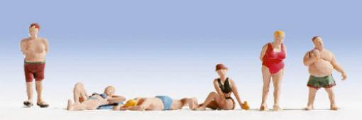 Noch 36841 Bathers N Gauge Ready Painted Figures Set